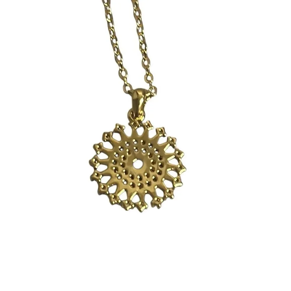 Evil Eye Gold Blue Bling Sunburst Adjustable Fashion‎ Necklace NEW